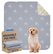 2 Pack NonSlip 36"x36" Pet Playpen Mat with 3Layer Comfort, Reusable and Wash...