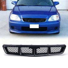 Front Upper Grille Grill Fit For 1999 2000 Honda Civic JDM Mug Type Hood 99-00