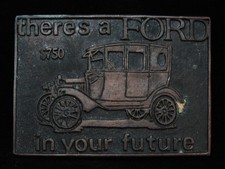 NI01113 VINTAGE 1970s  THERE'S A FORD IN YOUR FUTURE  CAR/AUTO BELT BUCKLE