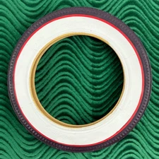 VINTAGE LOWRIDER BICYCLE 12" 1/2" x2 1/4" BLACK/WHITE RED LINE SLICK II TREAD