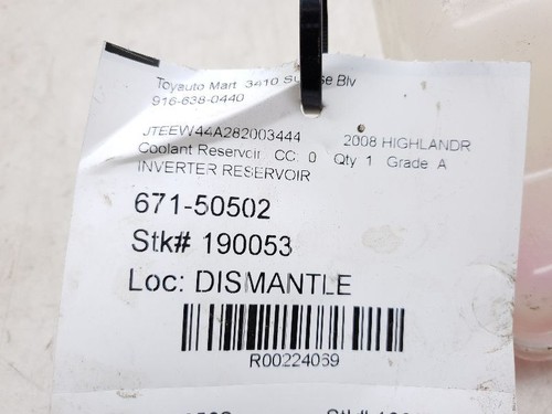 Coolant Reservoir Inverter Fits 06-10 HIGHLANDER - Picture 5 of 12
