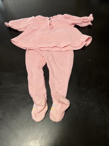 Vintage 90's CARTER'S Long Sleeve Waffle 2Pc Shirt & Pants Size 6 Mo - Imagen 4 de 13