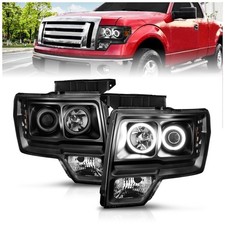 Anzo 111161 Headlamp For Ford F-150 2009-2014 Left & Right Halogen Black Housing