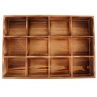 Tea Bag Holder Wooden Sugar Bag Box 12-Compartment Instant Coffee Storage Box