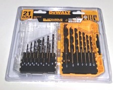 DeWalt 21-Piece DRILL BIT SET Black / Gold In Tough Case DWA1181 New