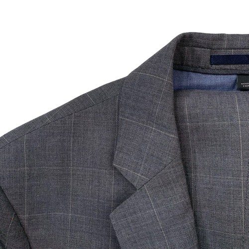 Mint! 40 R J CREW Ludlow X A.W.C. Mid Grey Windowpane Plaid Wool Suit - Picture 3 of 23