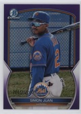 2023 Bowman Chrome Prospects Purple Refractor 204/250 Simon Juan #BCP-38 1i72