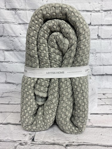 Levtex Home Mills Waffle Quilted Throw - | Gray | NWT | 50x60 - Picture 7 of 8