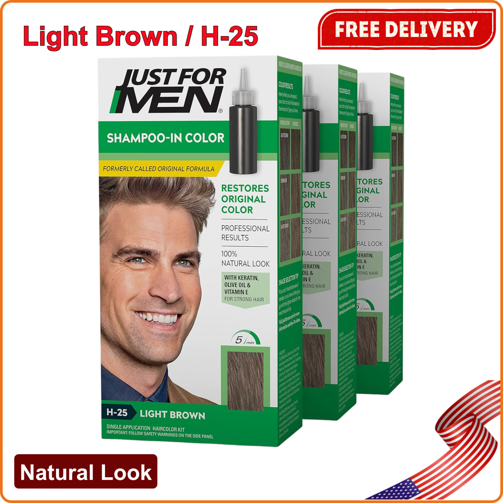 Shampoo (3 Pack) Restores Natural Hair