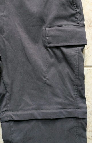NEW Mens Sz XL Cargo Pant Zip Off Elastic Waistband Gray Outdoors Hiking Camping - Picture 3 of 8