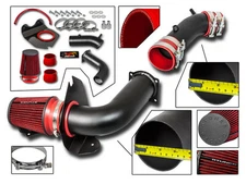 Cold Air Intake Kit MATT BLACK + RED Filter For 99-04 FORD Mustang 3.8 V6