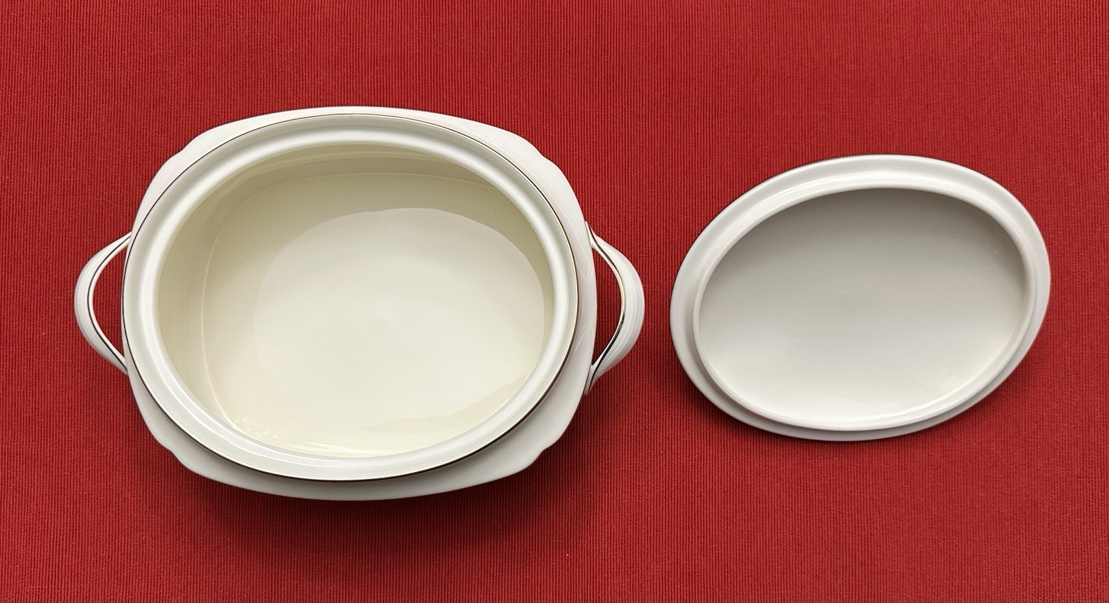 NORITAKE BARRYMORE 9737 Oval Tureen/Vegetable Server Cover Handles 10x7x5"