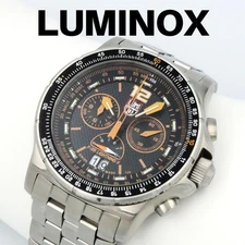 Luminox F-35 Lightning II Steel Military Watch Silver Used
