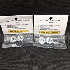 SCC 1:32 Custom Slot Car Wheels 17x10mm Aluminum Hubless 2 pair New