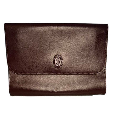 Cartier Must de Cartier Clutch Burgund Leder Unisex Vintage - Bild 1 von 13