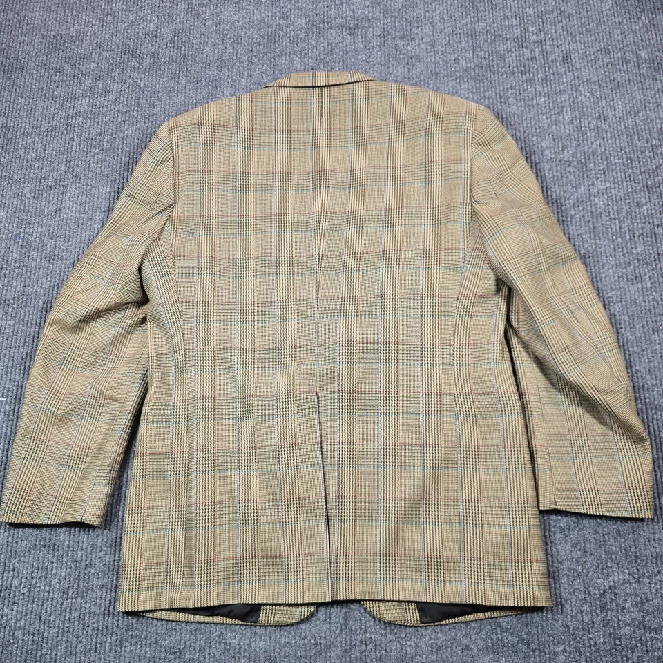 Vintage Burberrys Blazer Mens 42L Brown Plaid Check Sport Coat Made USA 80s - Image 2 of 4