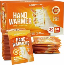 Everlasting Heat Hand Warmers Disposable Air Activated 10 Hours 20 40 Pairs