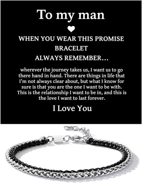 Armband Silber Herren Link Kette Herrenschmuck Geschenk FüR Freund Ehemann Sohn-image