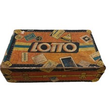 Antique Vintage 1930's Complete Lotto Board Game Whitman Publishing Travel