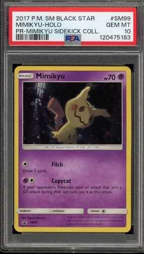Pokemon Mimikyu Sidekick Coll. Black Star Holo Promo SM99 PSA 10 Gem Mint