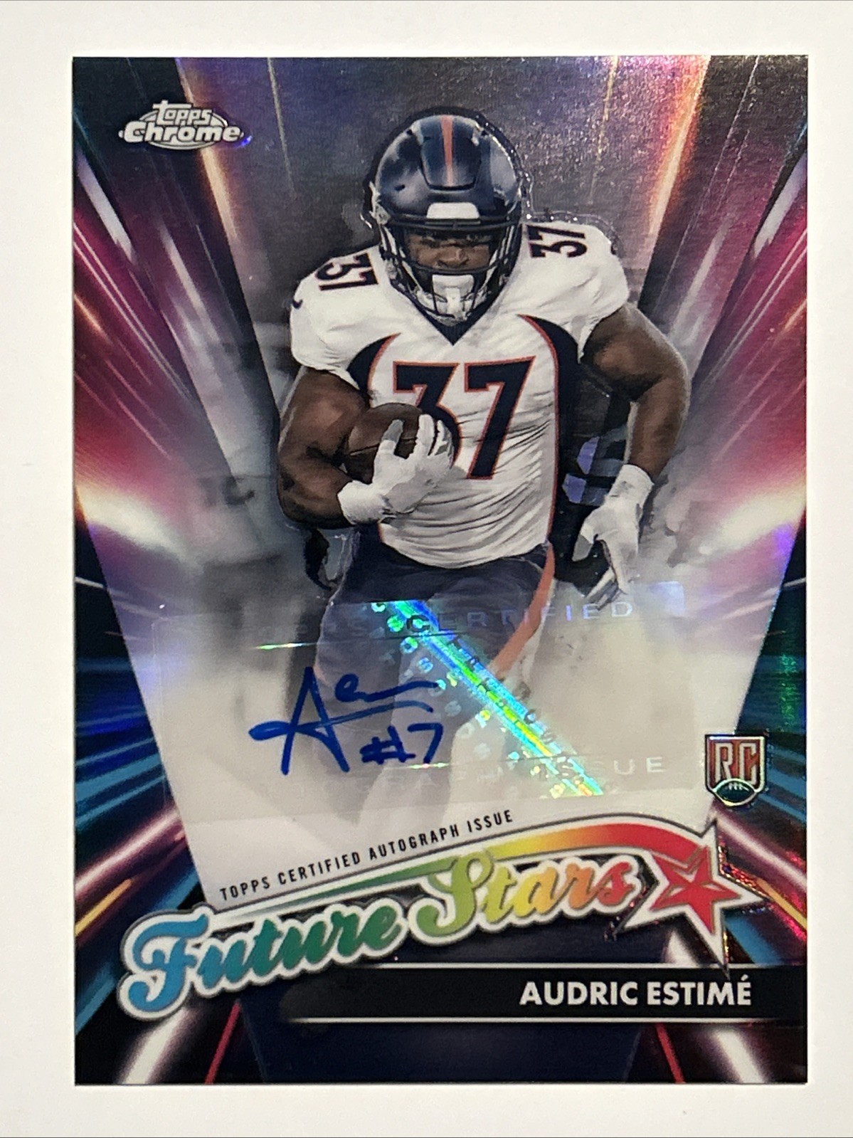 Audric Estime Topps Chrome Future Stars Autographs #FSAAE Base