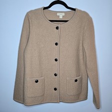 Appleseeds 100 Wool Button Up Cardigan Womens PM Tan