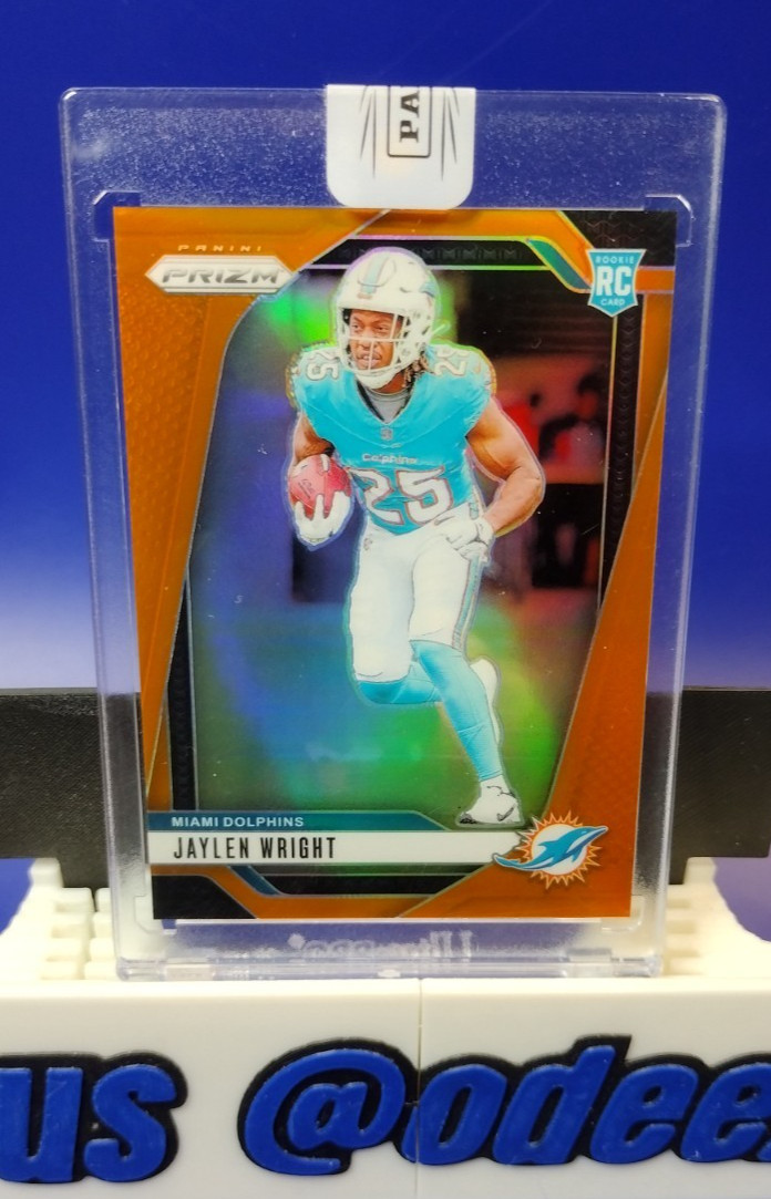 2024 Panini Prizm #348 Jaylen Wright RC Rookie Orange Prizm /249 Dolphins