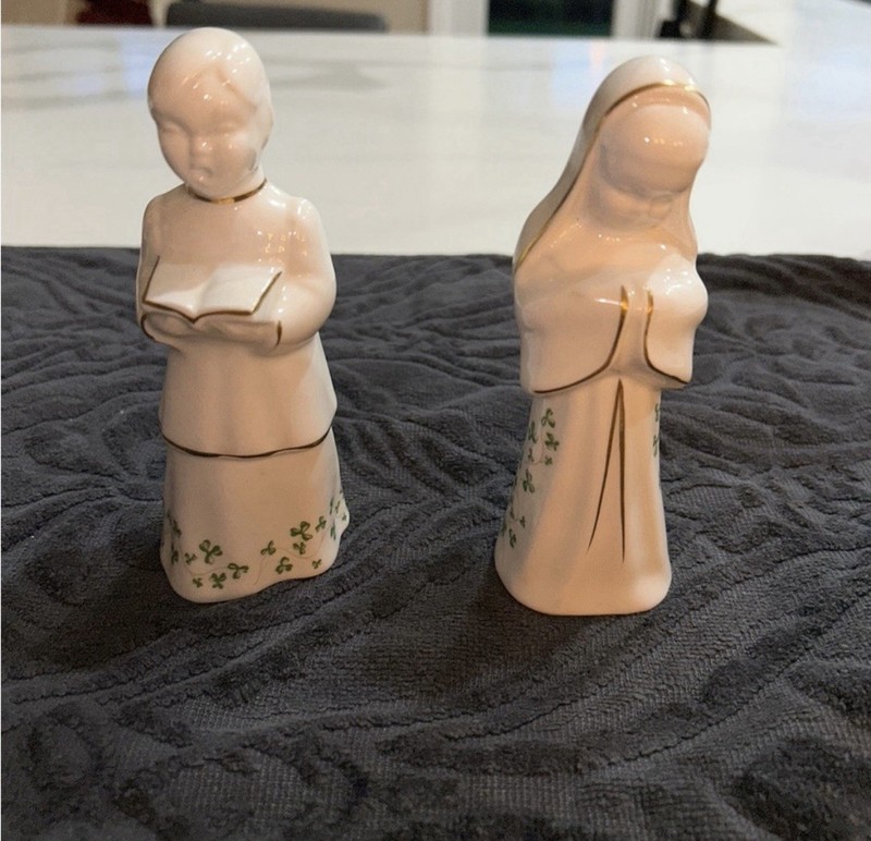 Royal Tara Ireland Bone China Nun & Choir Boy Figurines Shamrock Set Retired