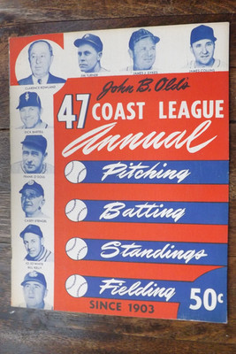 1947 PCL Pacific Coast League Annual Yearbook!  by Olds.  X3. *Ends on 30th