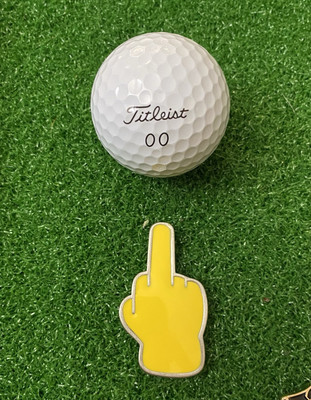 F##k You Middle Finger Metal Golf Ball Marker