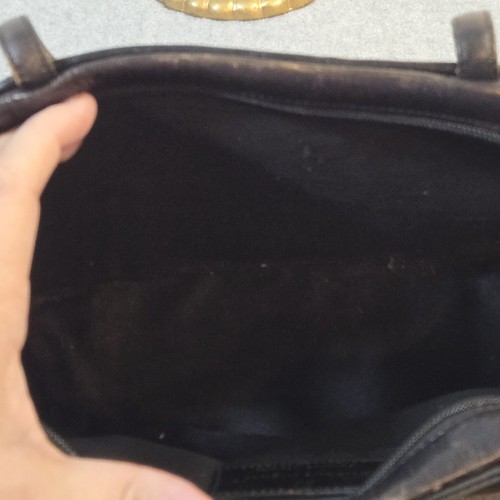 Etienne Aigner Damen Vintage Schwarz Leder Schultertasche Tasche Korbgeflecht - Bild 15 von 16