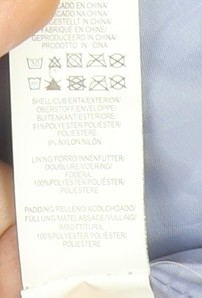 Primark Damen Blau Cord Puffer Jacke M Cropped Gesteppt - Bild 4 von 12