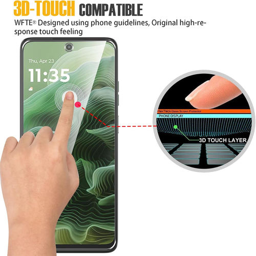 [2-Pezzi Vetro Temperato per Motorola Moto G35 5G Pellicola Protettiva [Durezza  - Foto 7 di 12