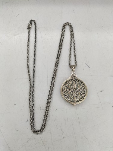 Ari D Norman Silver 925 Magnifying Necklace w/ Pouch 80cm 31.5" from JP - Picture 2 of 9