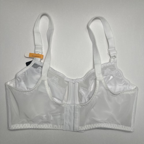 Bali Underwire Bra Flower Full Coverage 36DD Floral U Back Womens 0180 White - Picture 4 of 5