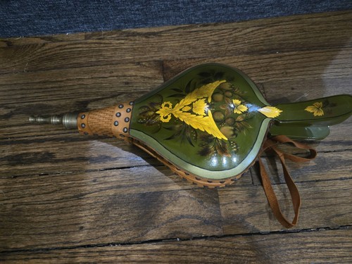 Antique Hand Painted Fireplace Bellows