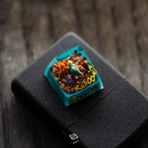 S-CRAFT CYNDAQUIL ARTISAN POKEMON KEYCAP (CHERRY MX) SCRAFT *BRAND NEW* - 第 3/4 張圖片