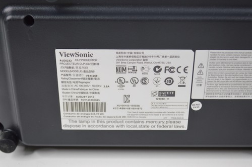 ViewSonic PJD5232 XGA DLP-Projektor 2800 ANSI-Lumen FUNKTIONIERT ABER FEHLENDES OBJEKTIV - Bild 8 von 8
