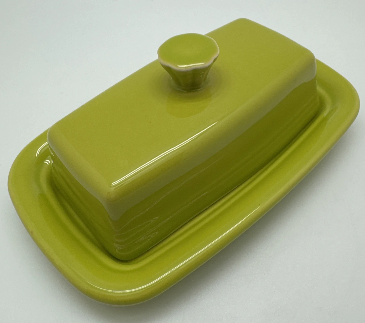 Fiesta Lemongrass Covered Butter Dish With Lid - Fiesta Green Butter Dish