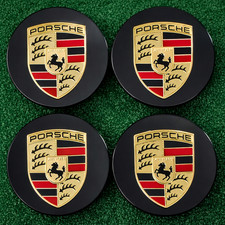 4 Porsche Oem Center Hub Caps Concave 76mm Gloss Black 911 Macan Cayenne 4 Porsche Oem Center Hub Caps Concave 76mm Gloss Black 911 Macan Cayenne
