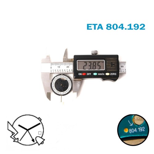 ETA 804.192 SWISS🇨🇭 Made Quarzwerk, weiße Datumsscheibe bei 4,3 Zeigern - Bild 3 von 4