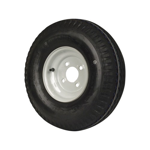 Kenda 8in. Bias-Ply Trailer Tire and Wheel Assembly, 570 x 8, 4-Hole, Load