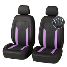 4PCS Cooling Car Seat Covers,Breathable Front Seat Covers with Mesh Purple
