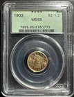 1903 $2.50 Liberty Gold Quarter Eagle PCGS MS65 OGH