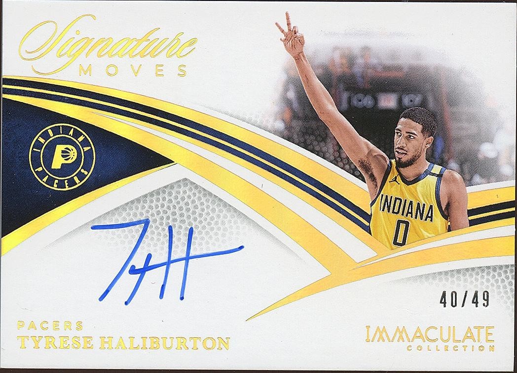 Tyrese Haliburton 2024-25 Immaculate Signature Moves Auto