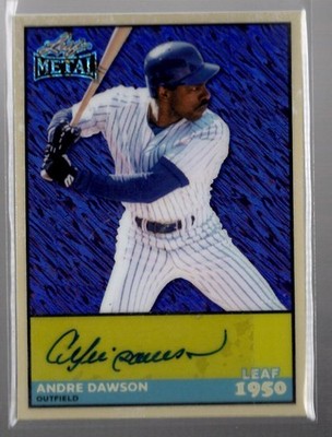 2026 Leaf Metal #50A-AD1 Andre Dawson 1950 Leaf Autographs Shimmer Purple #/1
