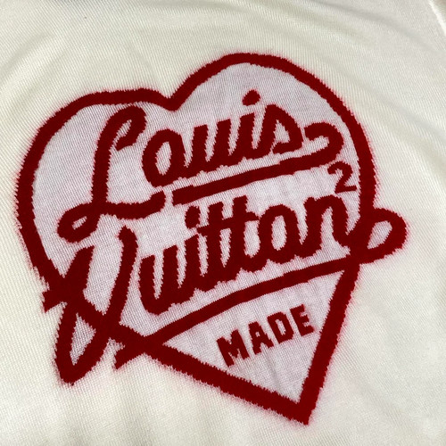Authentisches Louis Vuitton Nigo Collaboration Tarsia Herz/Sweatshirt RM221M weiß rot - Bild 11 von 13