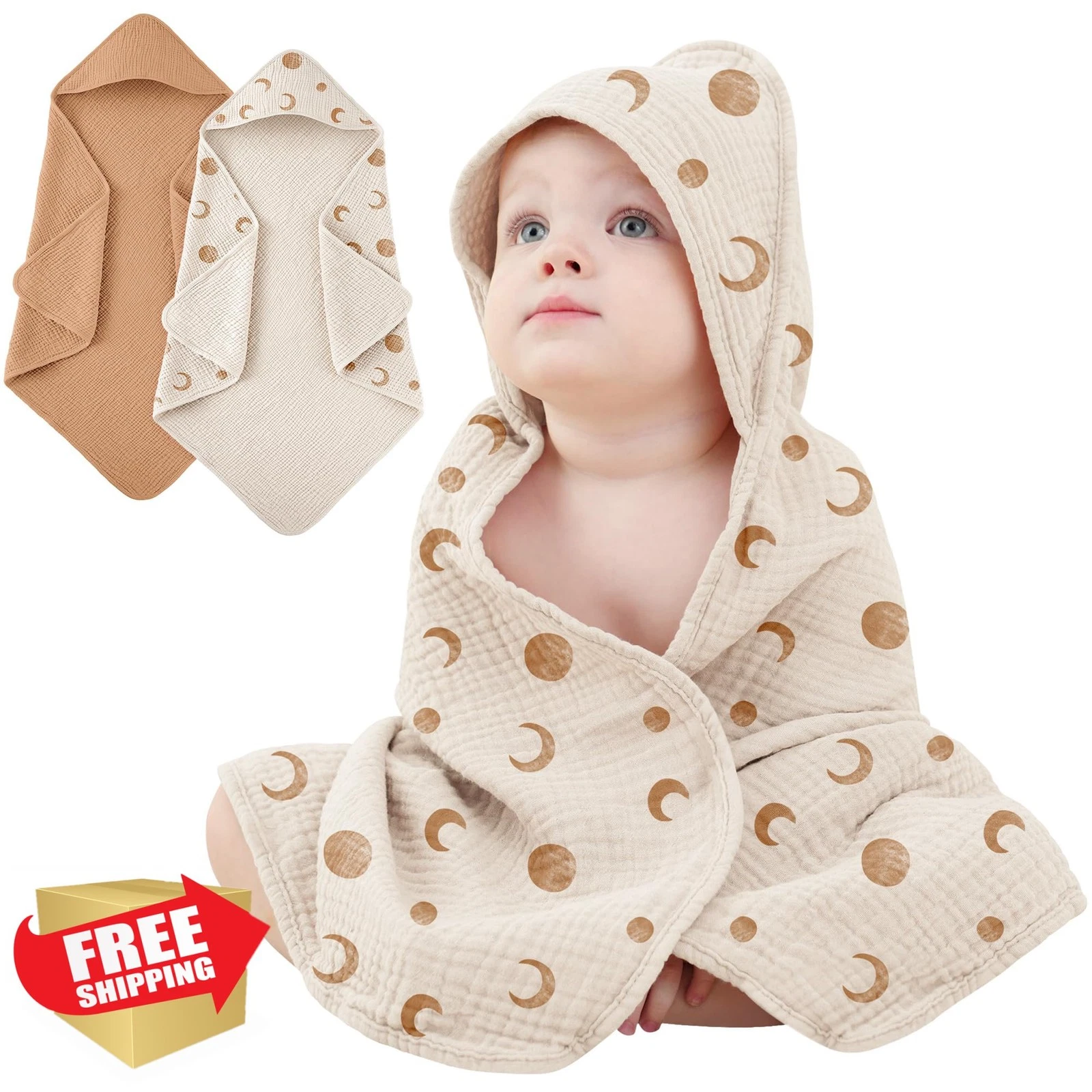 Susurration Muslin Baby Hooded Towel 2 Pack Cotton Boys Girls
Opens in a new window or tab
