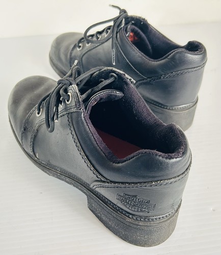 HARLEY-DAVIDSON Women's CATE Black Leather Motorcycle Boot Shoes D83553 Sz 8 - Picture 3 of 11
