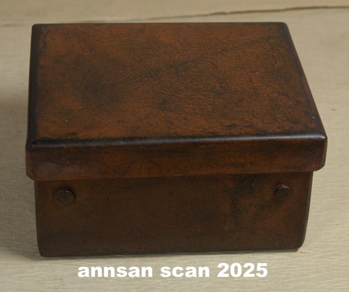 Jan Barboglio handgeschmiedete Eisen Schmuckschatulle schöne Patina Signatur innen gestempelt - Bild 4 von 9